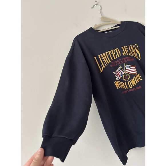 Vintage 90s Limited Jeans Worldwide Crewneck Sweatshirt Size Small - Picture 4 of 9